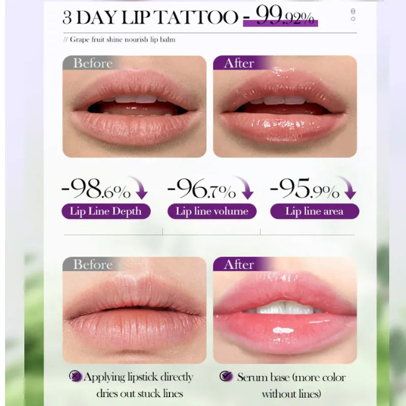 SADOER Cleansing Hydrating Anti-Crack Lip Balm Improves Line Makes Lips Soft, Moisturizing, Smoothing, Nutrition Lip Balm