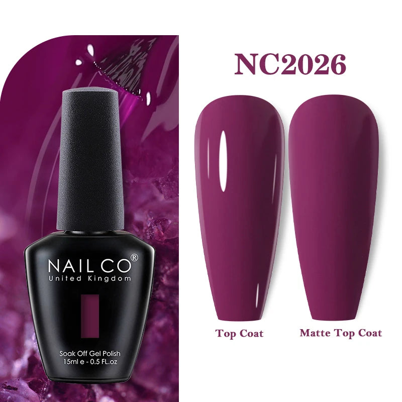 NAILCO 15ML Top coat Base coat Gel nail polish nails art Semi Permanent Lacquer Varnish Hybrid nail supplies for professionals