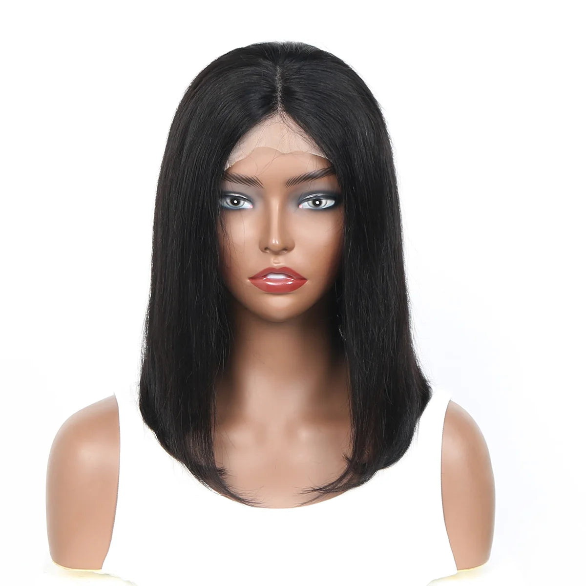 Brazilian 4x4 Lace Closure Wig Highlight Colored Human Hair Wigs Highlight Brown Bob Wigs Straight Remy Hair 180 Density On Sale