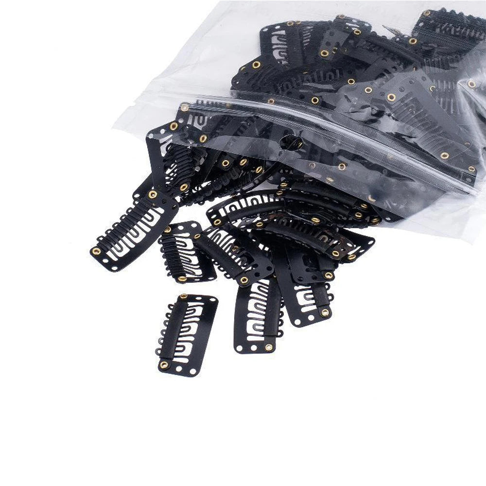 U Shaped Wig Clips Metal Snap Clips for Hair Extensions Barrette Salon Grip Pins Hair Styling Tools Accessory Tool