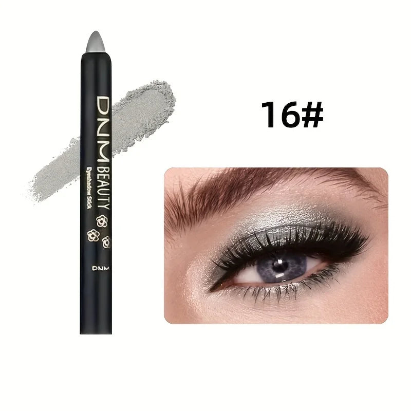 Shimmery Monochrome Eyeshadow Pencil - Waterproof, LongLasting Eye Makeup in Black, Blue, Pink, Purple, Fair - 9 ColorGlitter Ey