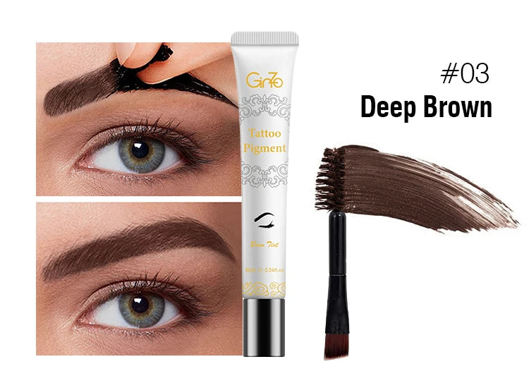 3 Days Peel-off Eyebrow Tint Waterproof Brow Tattoo Dyeing Gel Long-lasting Eyebrows Makeup Cosmetic Tool