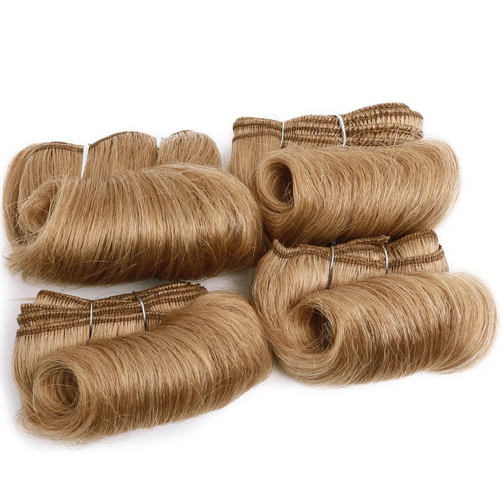 4Pcs/Lot Blonde Curly Bundles 100% Human Hair Ombre Color 1B 27 30 99J Brazilian Remy Hair Weave Bundles Human Hair Extension