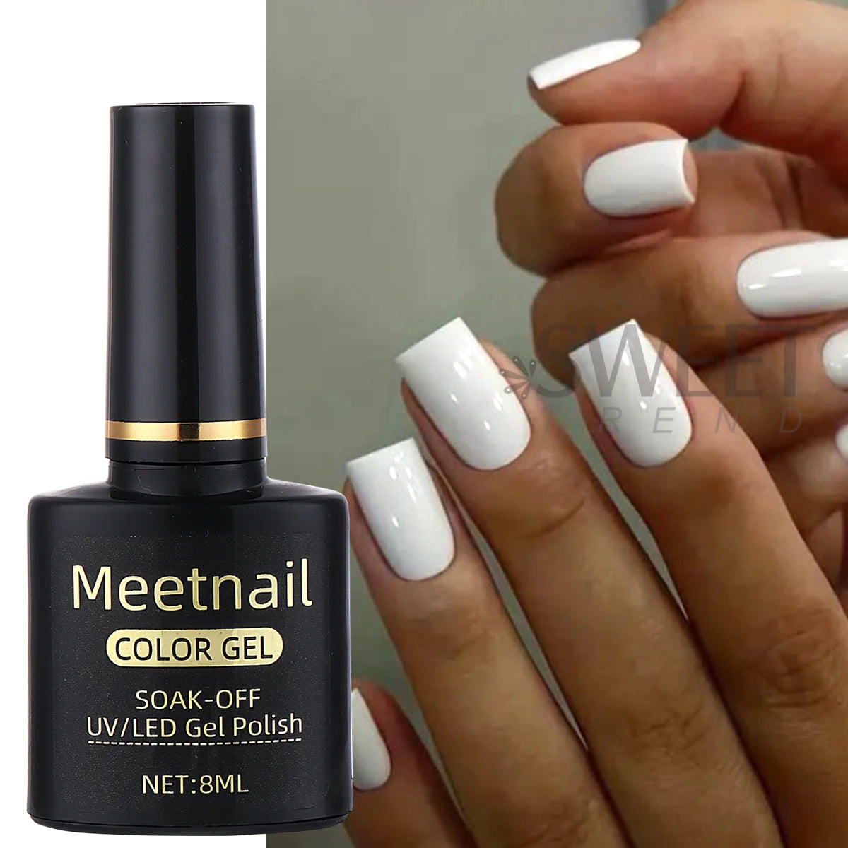 2Pcs Black White Nail Gel Polish Set 8Ml Semi Permanent Soak Off UV LED Varnish Manicure Tools Design DIY Charm Manicure Lacquer