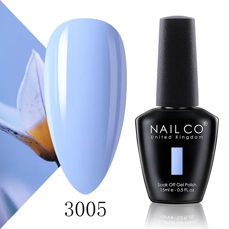 NAILCO 15ml Blue Gel Polish UV Gel Polish Varnish Hybrid DIY Nails For DIY Manicure Semi Permanent Soak Off LED Gel Nail Polish
