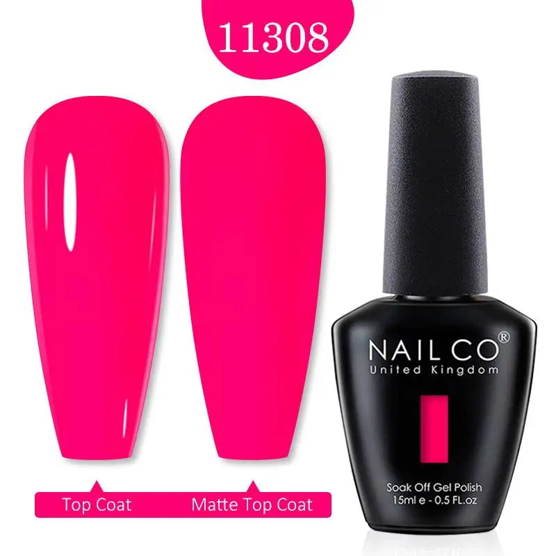 NAILCO Red Colors Series 15ML Nail Gel Polish Nail Supplies Semi Permanent For Nail  Art Manicure Soak Off LED UV Hybrid Varnish