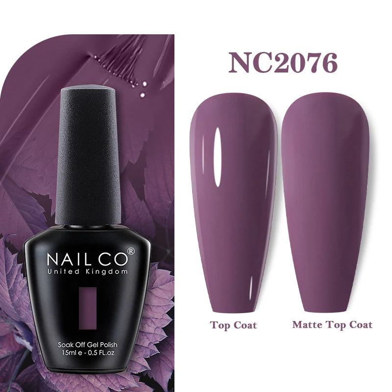 NAILCO 15ML Top coat Base coat Gel nail polish nails art Semi Permanent Lacquer Varnish Hybrid nail supplies for professionals