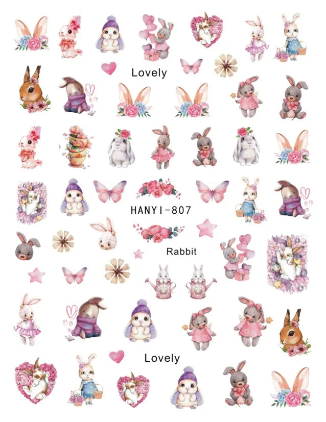 3d Pink Hearts Balloon Valentine Day Love Letters Nail Art Stickers Adhesive Sliders Nail Decals Decoration Manicure Accessories