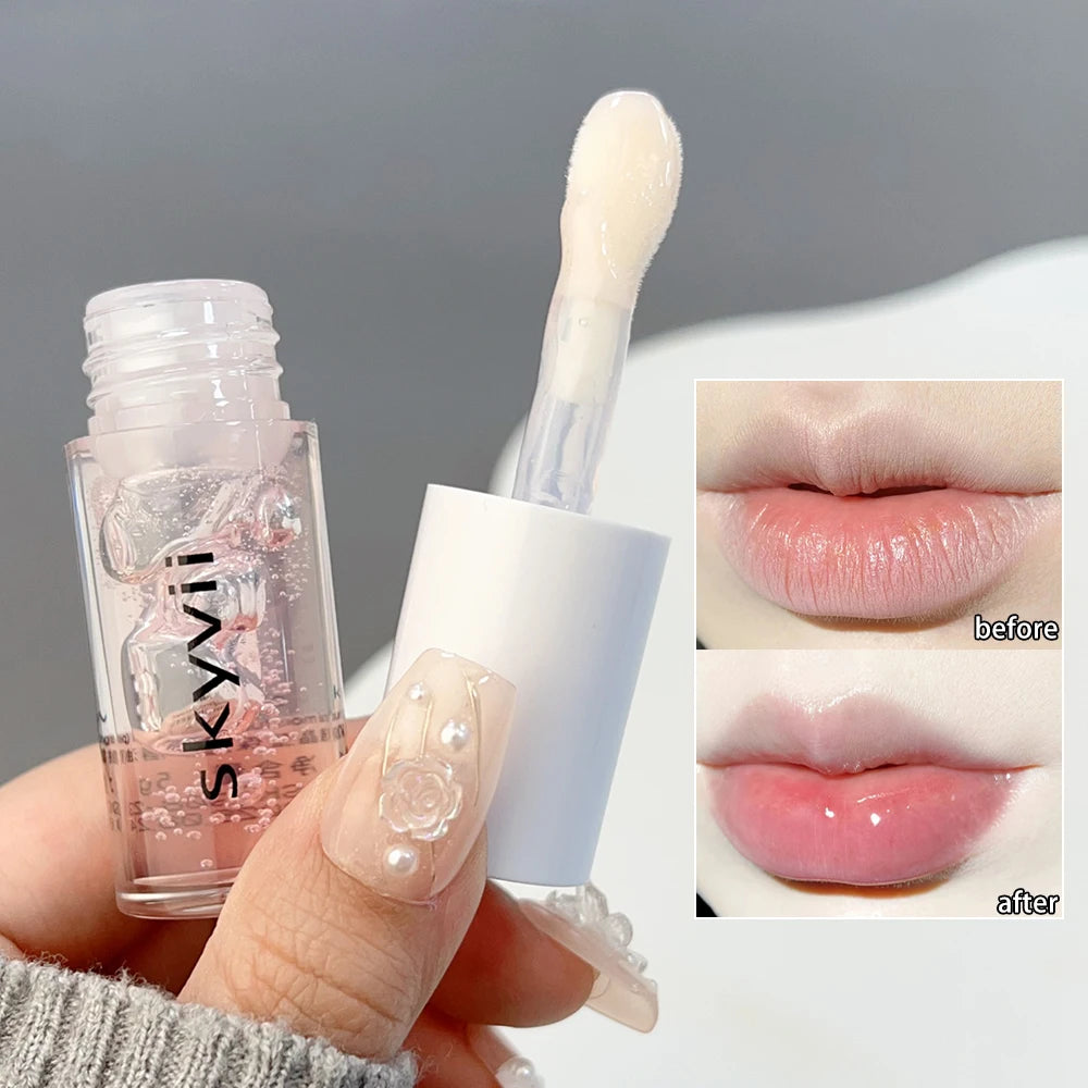 Waterproof Clear Lip Gloss Crystal Jelly Moisturizing Lip Oil Lasting No Sticky Sexy Plumping Lipstick Korean Makeup Cosmetics
