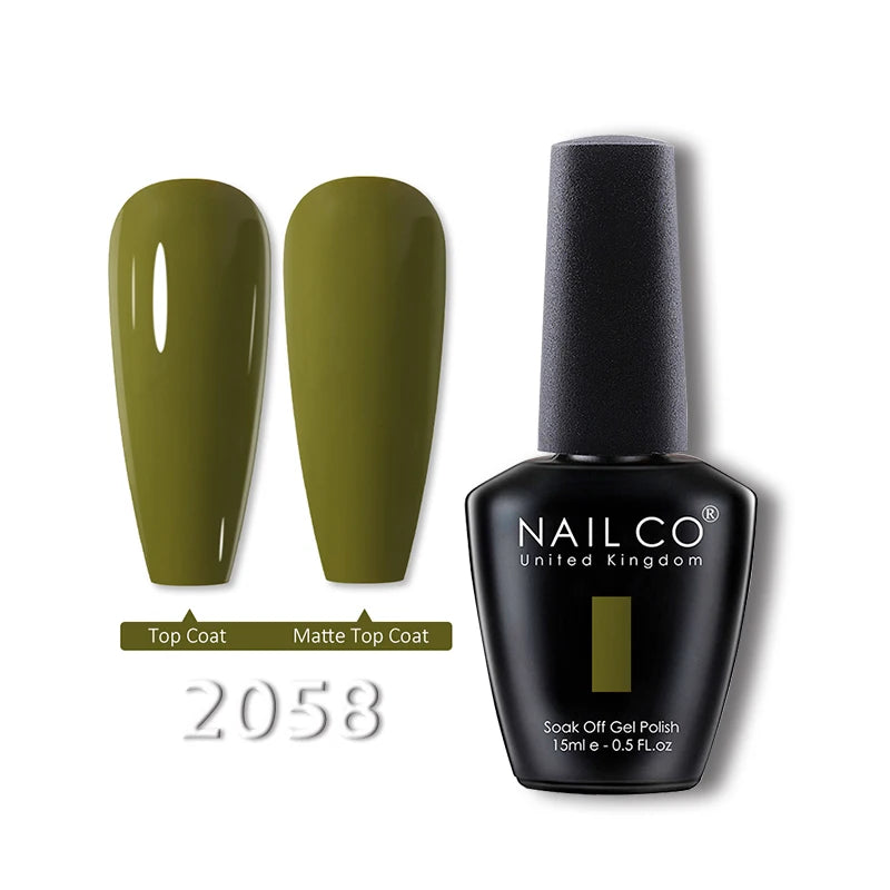 NAILCO 15ml Translucent Gel Nail Polish Semi-permanent Enamels Varnish For UV Nails Art Hybrid LED Nail Gel Transparent Manicure