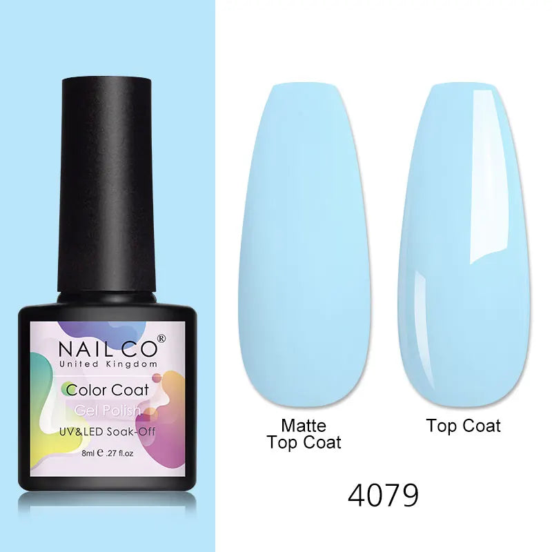 NAILCO 8ml Pink Red Colors Gel Nail Polish Nail Art Varnishes Gel Lacquer Coat LED Nails Manicure Design UV Gel Varnish Soak Off