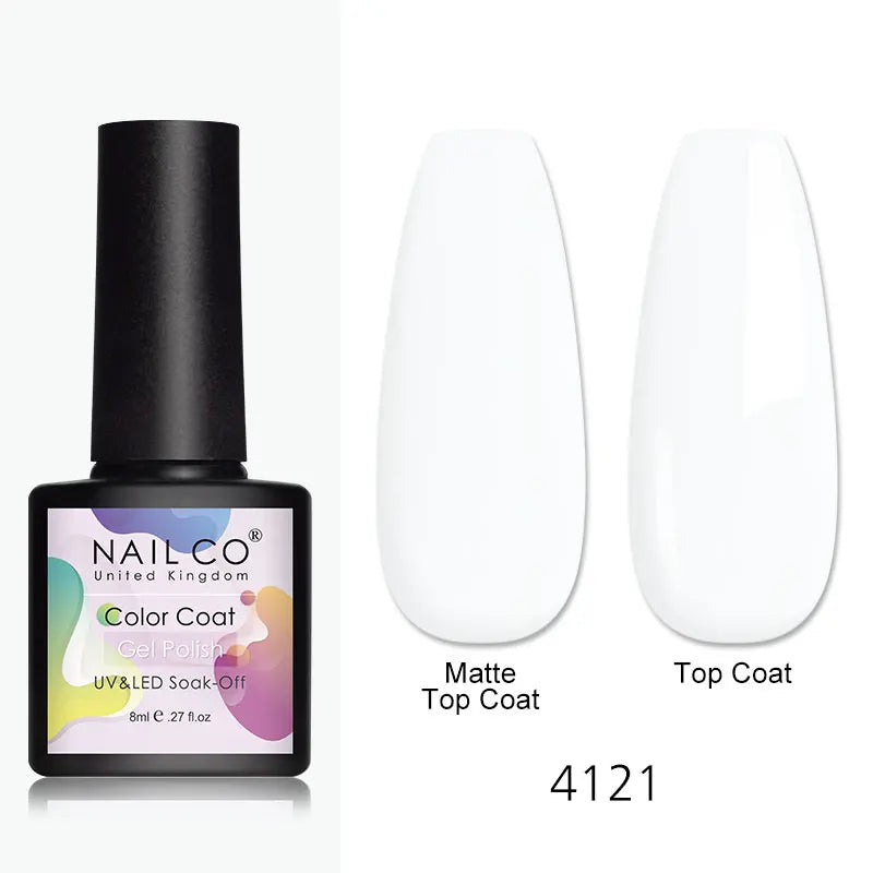NAILCO 8ml Pink Red Colors Gel Nail Polish Nail Art Varnishes Gel Lacquer Coat LED Nails Manicure Design UV Gel Varnish Soak Off