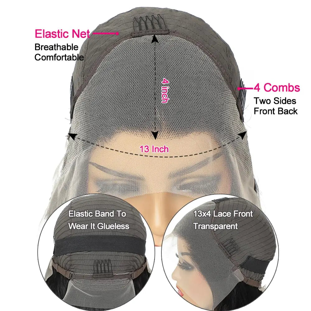 28inch Long Straight Human Hair Wigs 100% Brazilian Remy Hair for Women 4x4 13x4 13x6 Lace Frontal Human Hair Wigs Glueless Wigs