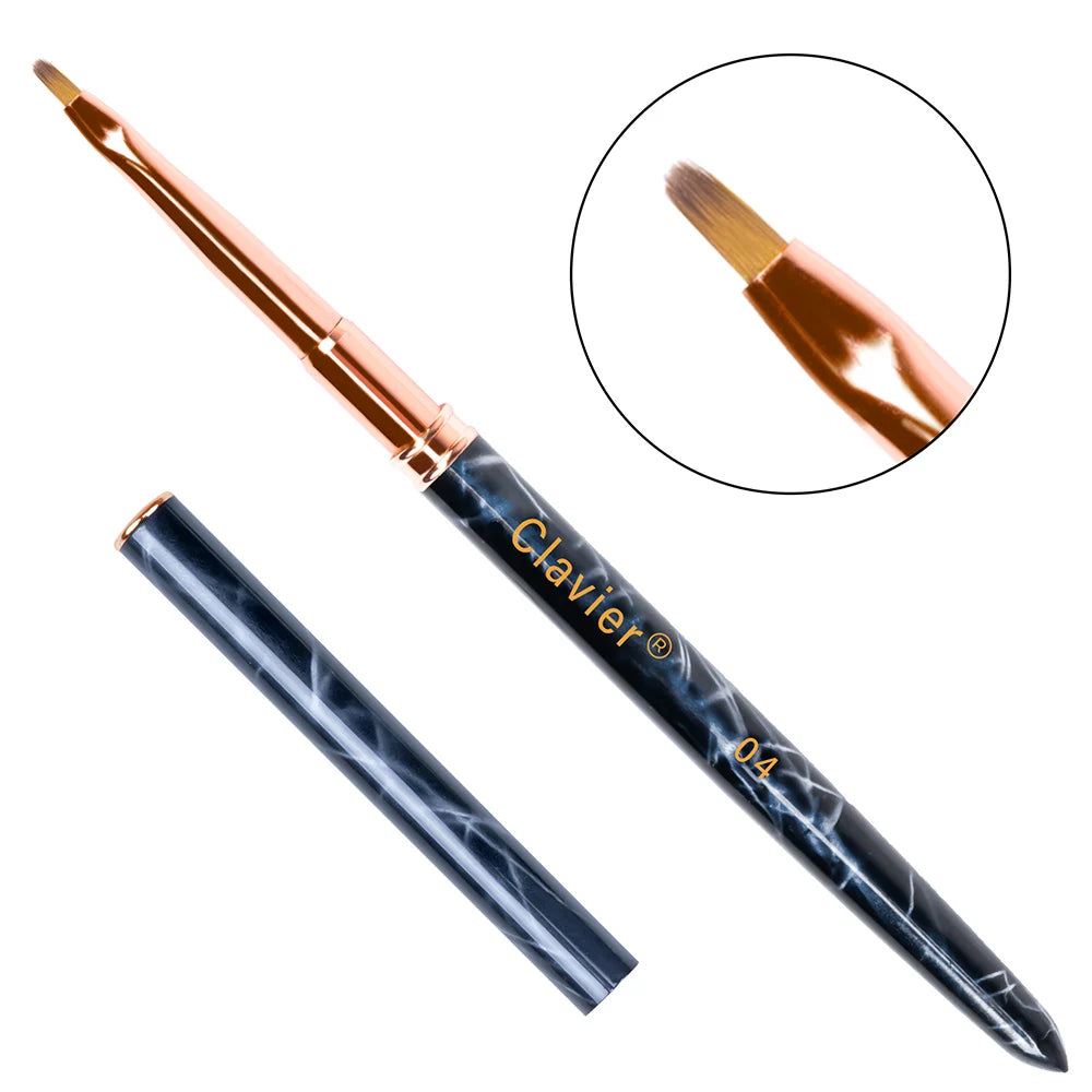 Nail Art Stripes Lines Pen DIY Painting Brush Liquid Powder Acrylic UV Gel Extension Builder Drawing Pen Manicure Tools