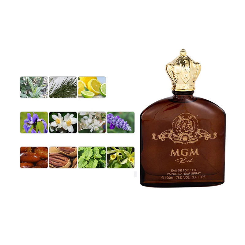 Arabic Dubai Floral Fruity Perfume,Citrus/Woody Women Scent,Glamour Men Fresh Eau De Toilette,Vetive/Lemon/Lavender Fragrance