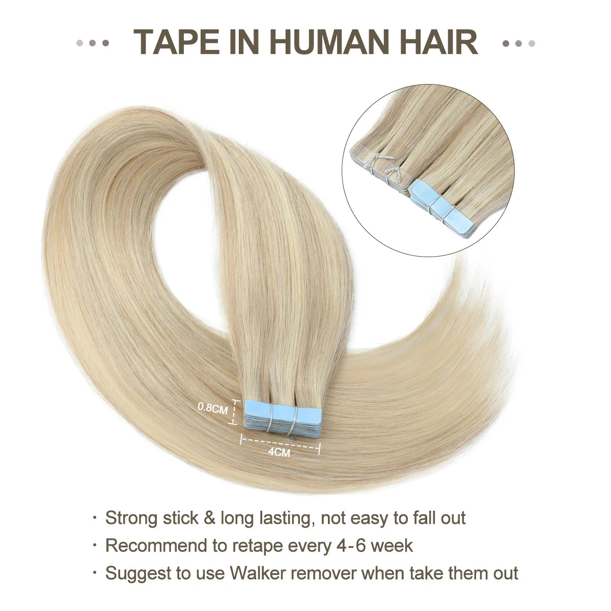 Tape in Human Hair Extensions Brown Seamless Tape in Hair Extensions Skin Weft PU Tape On Hair 12"-24" Machine Remy Tape ins