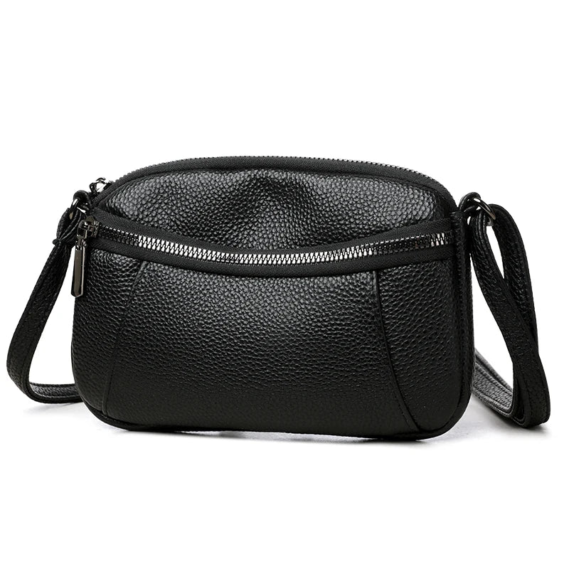 100% Cowhide New Luxury Small Handbags Brand Designer Genuine Women Crossbody Shoulder Bags Fashion Leisure Ladies Traveling Bag