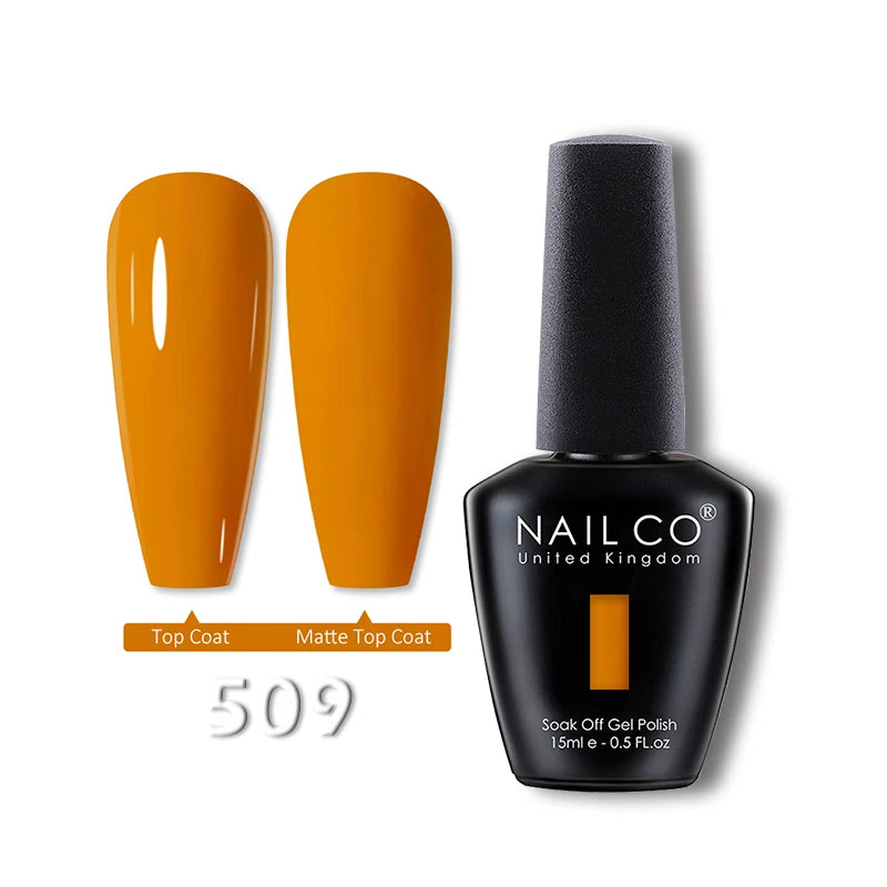 NAILCO 15ml Translucent Gel Nail Polish Semi-permanent Enamels Varnish For UV Nails Art Hybrid LED Nail Gel Transparent Manicure