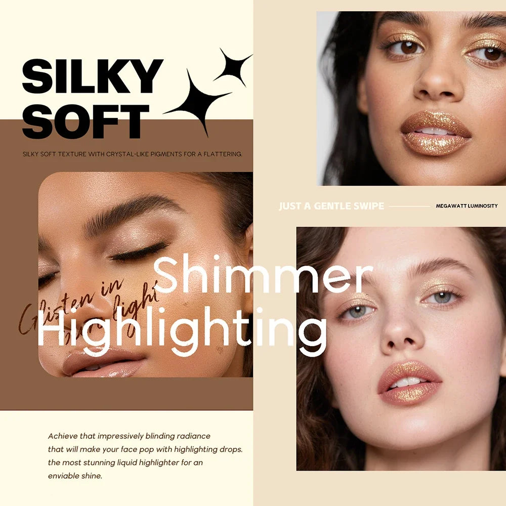 Shimmer Lipstick Moisturizing Long Lasting Waterproof Non Transfer Pearlescent Glossy Lip Gloss