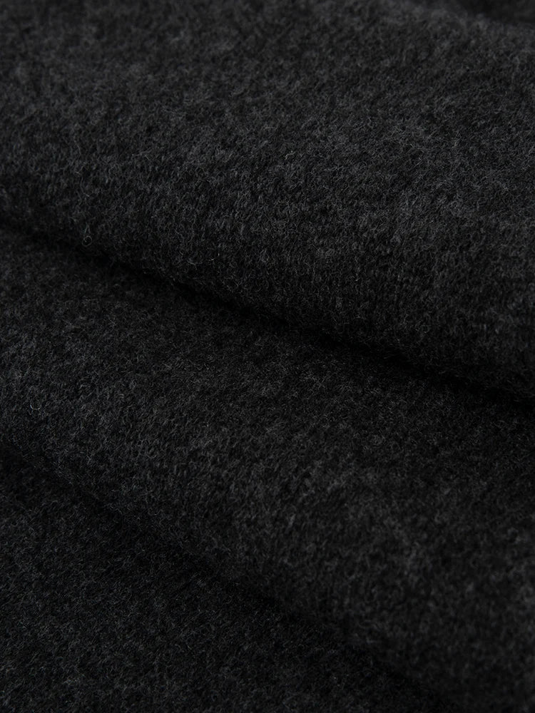 100% Wool Winter Scarf - Knitted Shawl Wrap