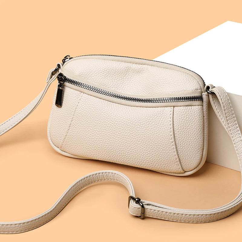 100% Cowhide New Luxury Small Handbags Brand Designer Genuine Women Crossbody Shoulder Bags Fashion Leisure Ladies Traveling Bag