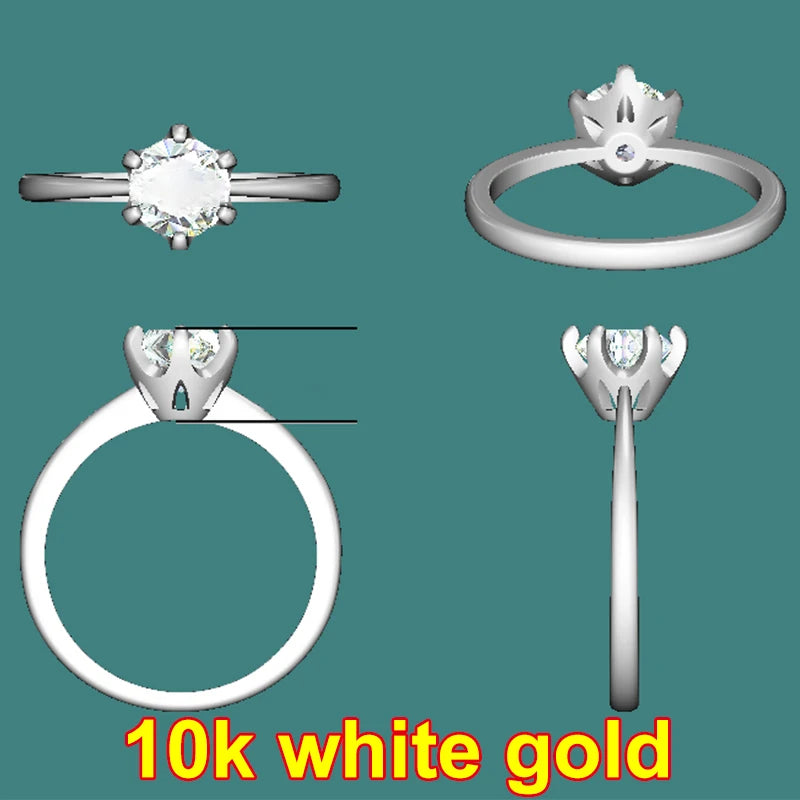 D VVS-VS Lab Grown Diamond Rings For Women S925 Silver Platinum 10k 14k 18k Gold Rings Jewelry For Engagement Wedding With IGI