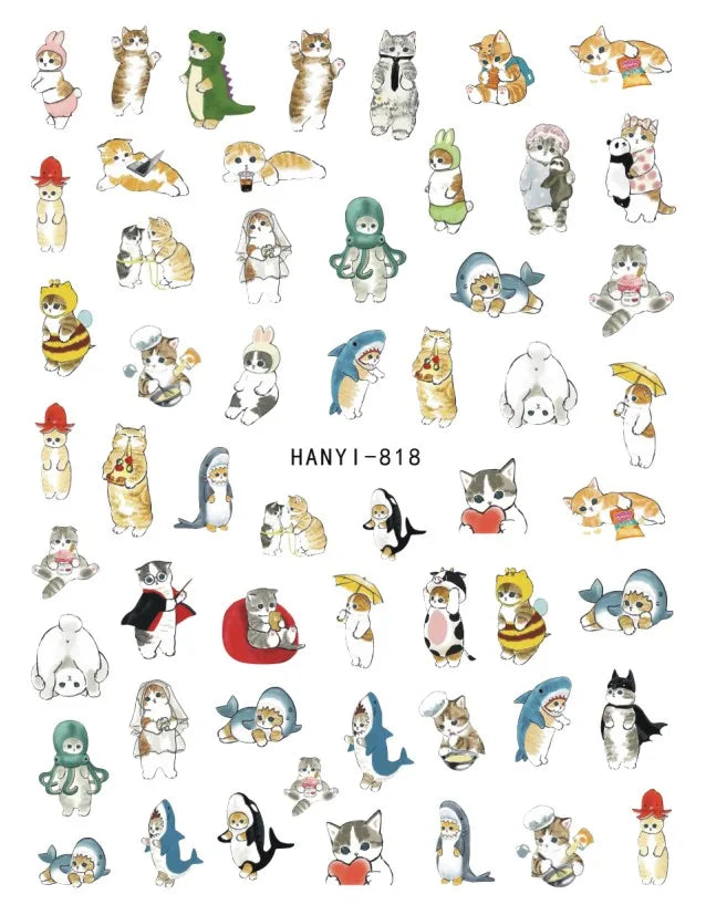 3d Pink Hearts Balloon Valentine Day Love Letters Nail Art Stickers Adhesive Sliders Nail Decals Decoration Manicure Accessories