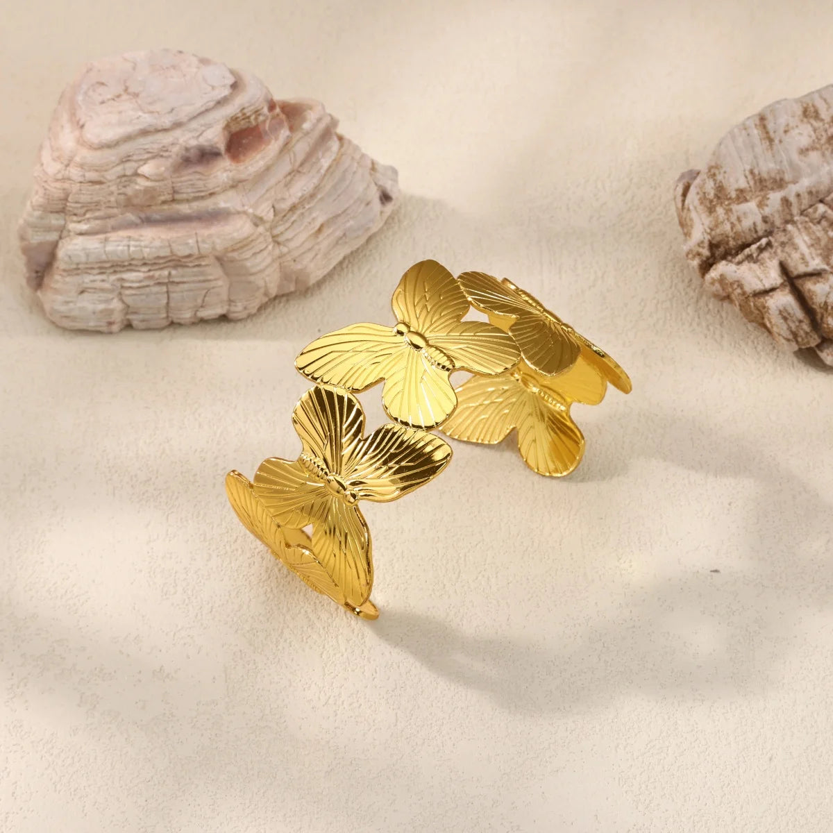 Classic Texture Geometric Open Bangle Bracelet For Women Stainless Steel Gold Color Exquisite Cuff Bracelet 2025 Hand Jewelry