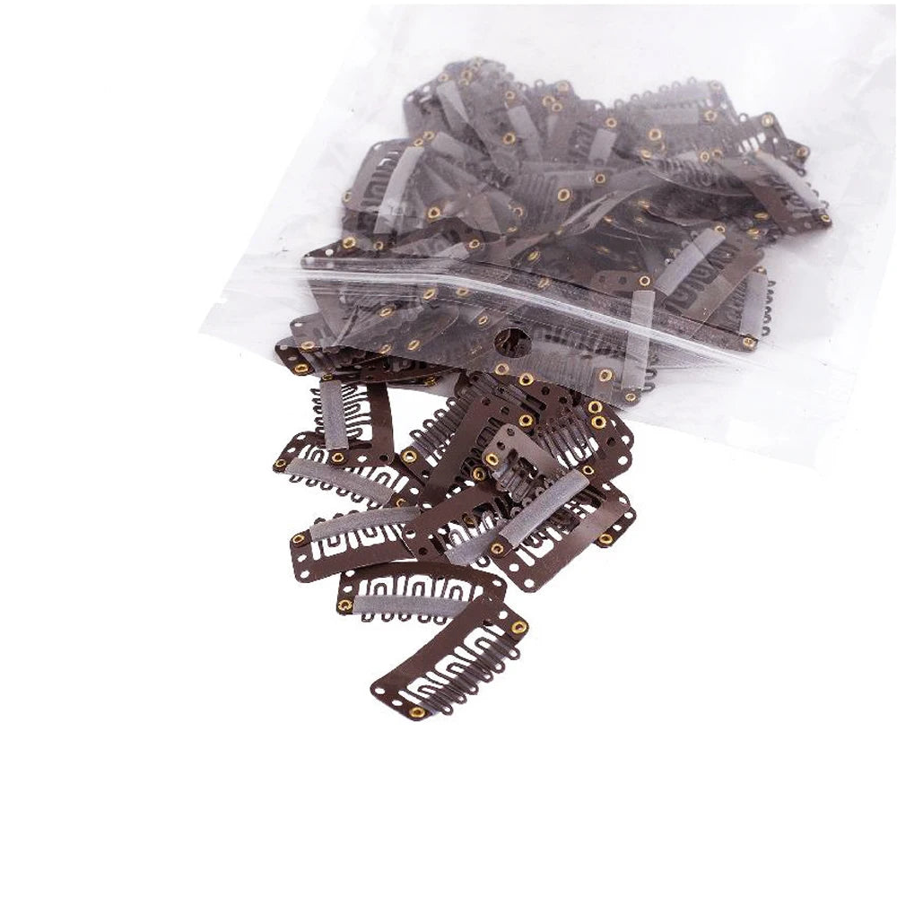 U Shaped Wig Clips Metal Snap Clips for Hair Extensions Barrette Salon Grip Pins Hair Styling Tools Accessory Tool
