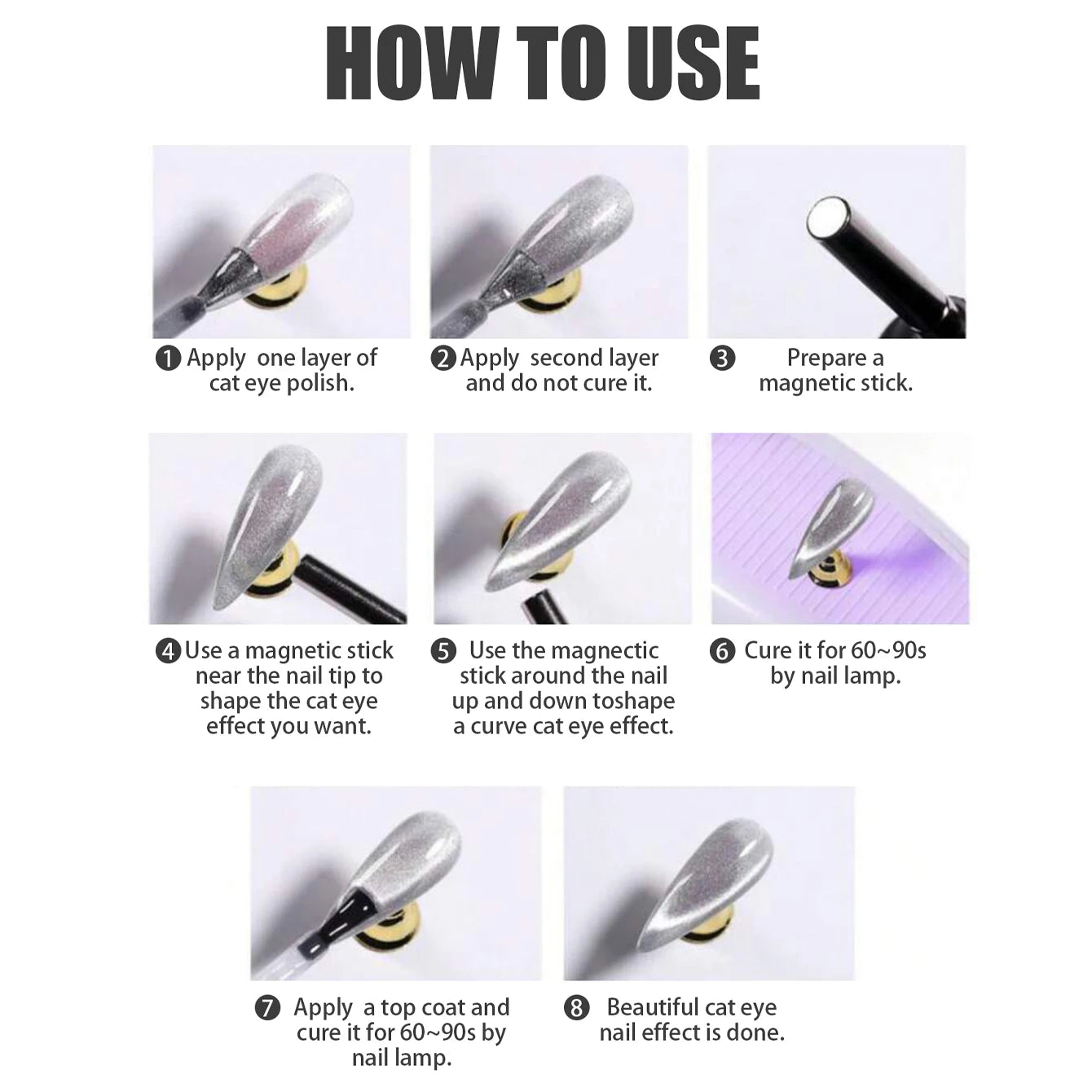 12ML 1-12PCS Autumn Nails Long Night Blue Light Magnet Cat Eye Gel Nail Polish 2025 New Black Nails Nail Supplies Nail Art