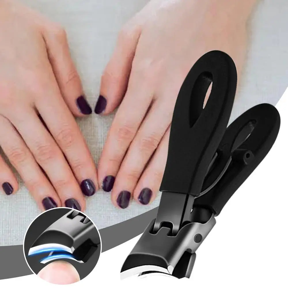 Slanted Nail Clippers Wide Jaw Opening Anti-Splash Slanted Nail Clippers Study Travel Slanted Toenail Trimmer for Men Women