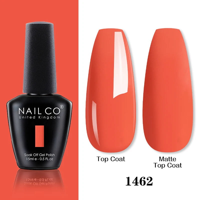 NAILCO 15ML Top coat Base coat Gel nail polish nails art Semi Permanent Lacquer Varnish Hybrid nail supplies for professionals