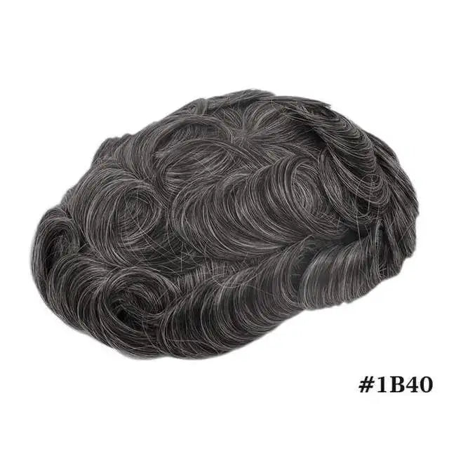 Hot Sale Toupee Wigs Human Hair For Men 0.12-0.14mm Skin Hair Prosthesis Man 6" Men's Capillary Prosthesis Soft Mens Hair System