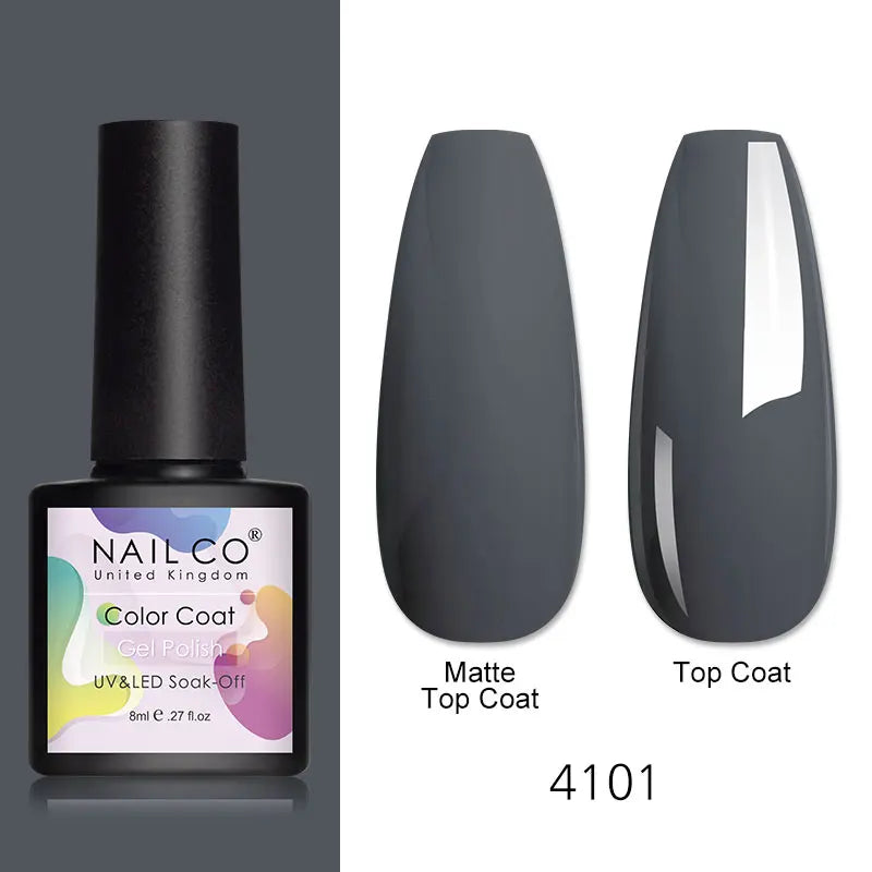 NAILCO 8ml Pink Red Colors Gel Nail Polish Nail Art Varnishes Gel Lacquer Coat LED Nails Manicure Design UV Gel Varnish Soak Off