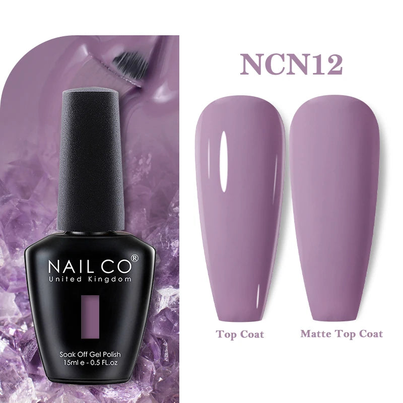 NAILCO 15ML Top coat Base coat Gel nail polish nails art Semi Permanent Lacquer Varnish Hybrid nail supplies for professionals