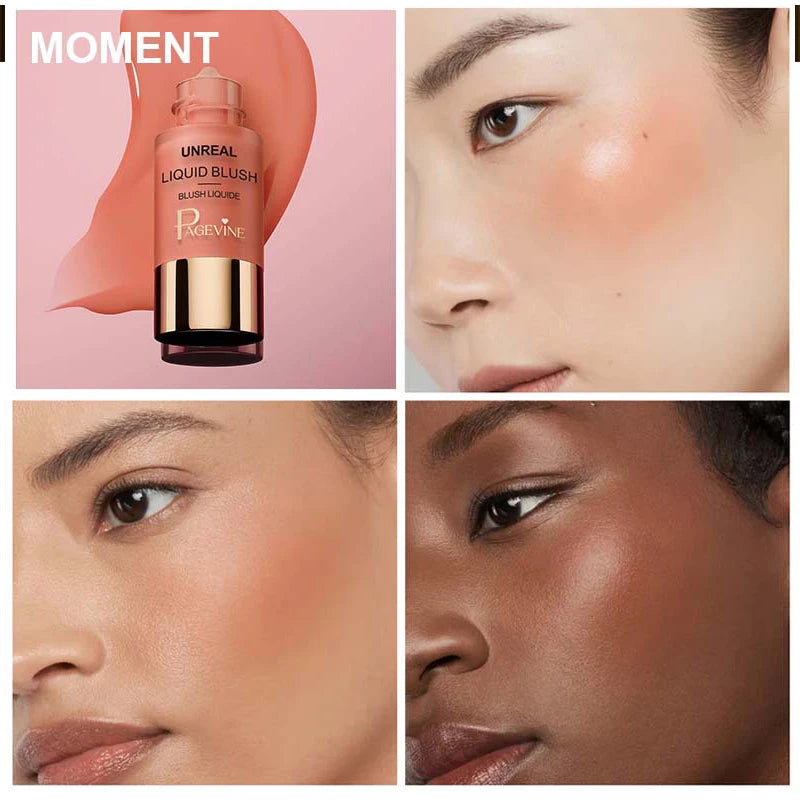 Original Liquid Blush Instantly Hydrating Rouge Face Brightening Blusher Eye Shadow Long-Lasting Cosmetic Ultra Pigmented Makeup
