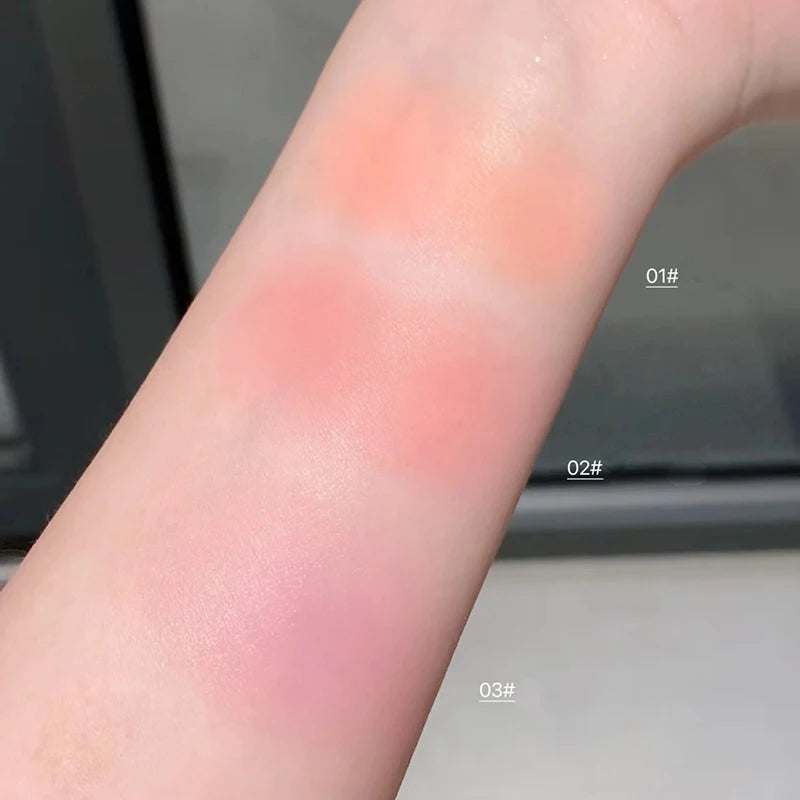 Cute Liquid Blusher Air Cushion Nude Natural Face Brighten Apricot Peach Tint Blush Shading Rouge Rubor Korean Makeup Cosmetics