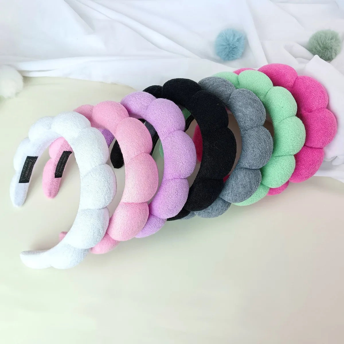 3 Piece Luxury Fiber Spa Headband and Wristband Set - Soft and Comfortable - Face Wash, Makeup Women's Hair Accessories Set