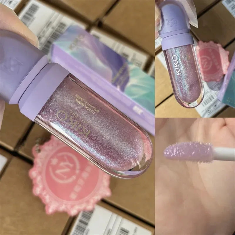 Hot Sales 3D Liquid Lip Glaze Transparent Lip Mirror Lipstick Nourishing Glossy Full Lips Not Fading Milk Tea Bean Paste Makeup