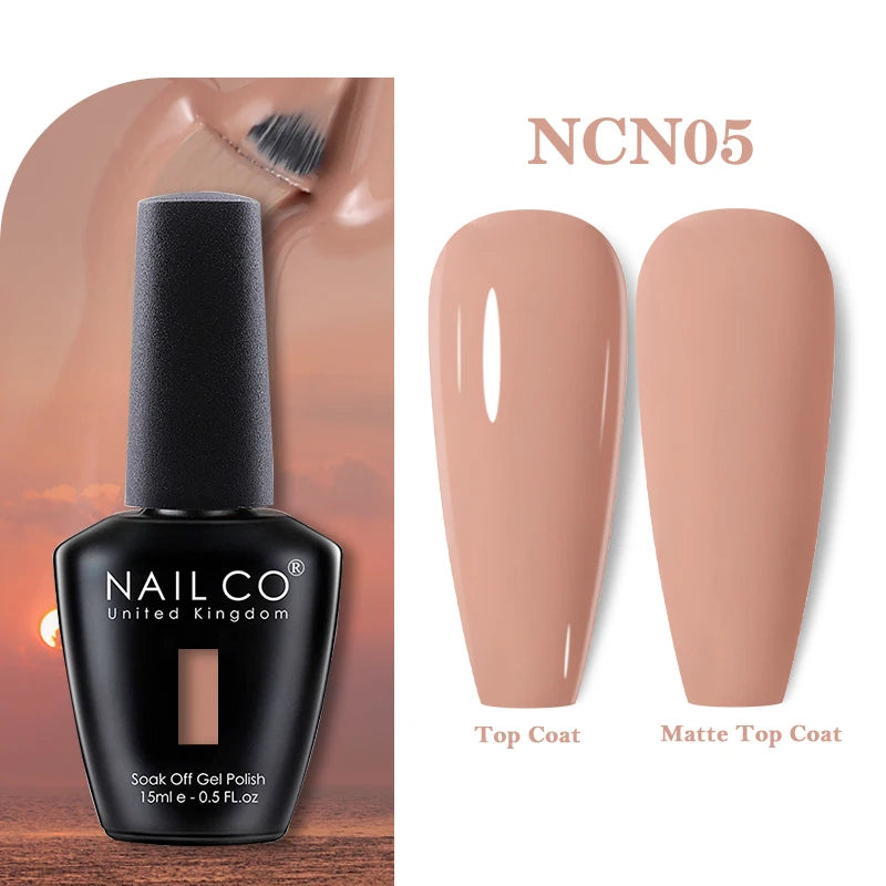 NAILCO 15ML Top coat Base coat Gel nail polish nails art Semi Permanent Lacquer Varnish Hybrid nail supplies for professionals