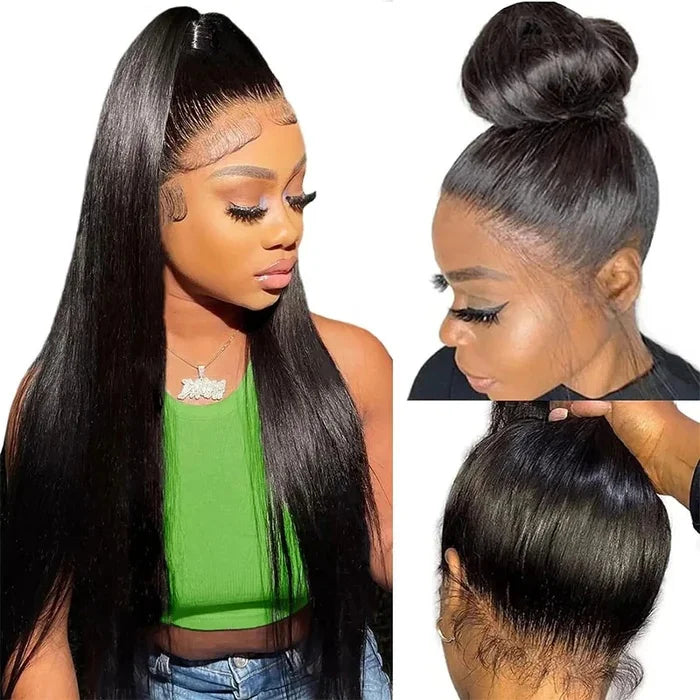 Real Full Lace Wig 250% Density - Straight Brazilian HD Lace Human Hair
