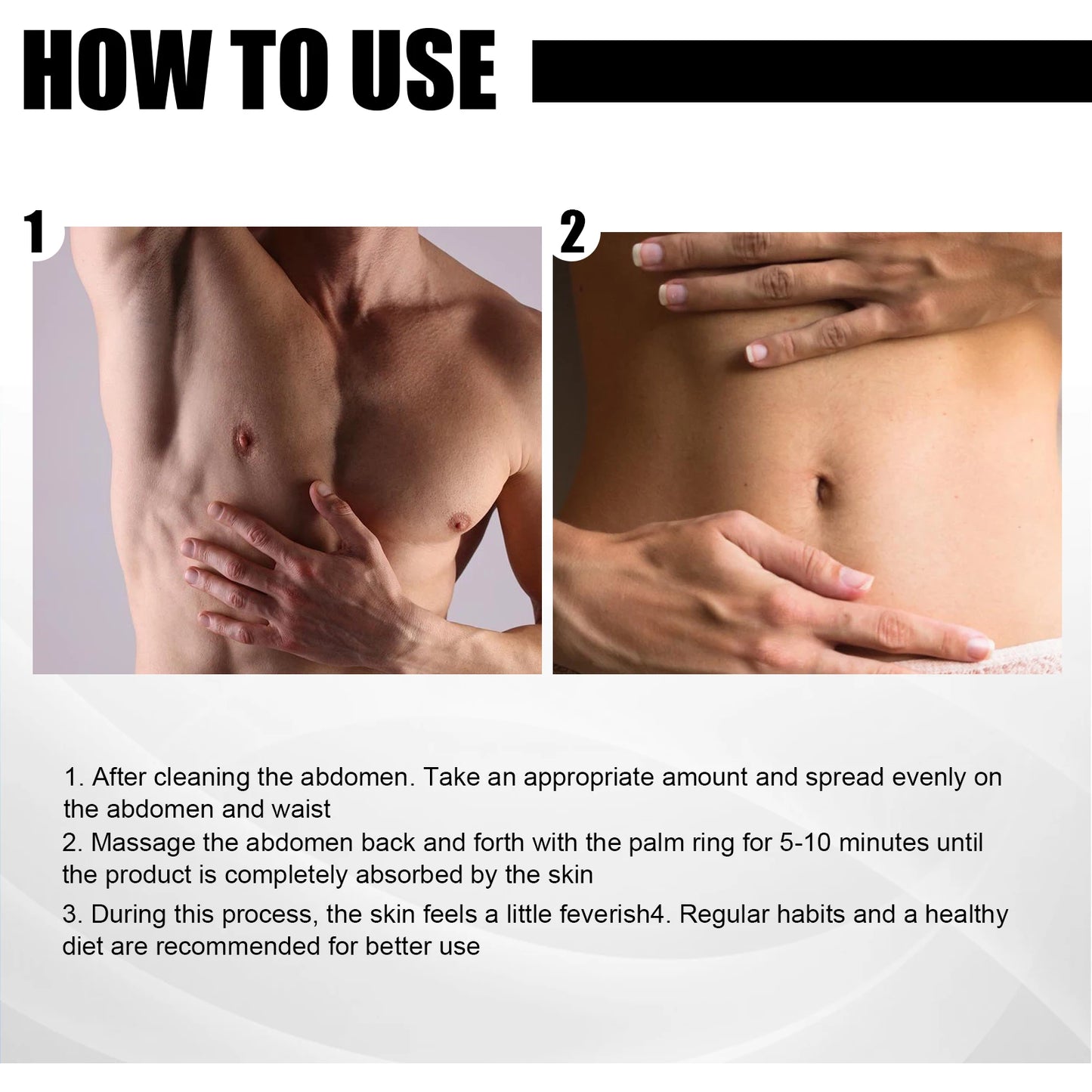 Abs Muscle Balm Promotes Abdominal Fat Burning Tightens Muscles Abdominal Body Skin Moisturizing Hydration Massage Care Balm