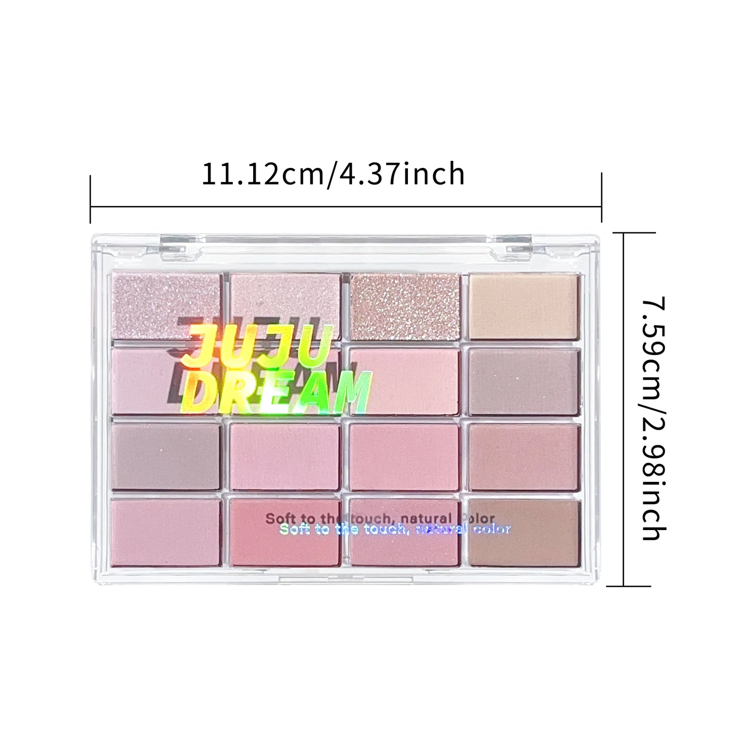 16-Color Eyeshadow Palette Matte & Shimmer – Nude Earth Tones, Silky Blendable Texture, Korean Style Natural Eye Makeup Look