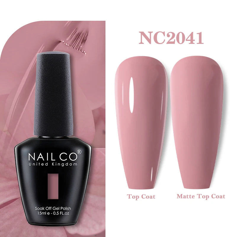 NAILCO 15ML Top coat Base coat Gel nail polish nails art Semi Permanent Lacquer Varnish Hybrid nail supplies for professionals