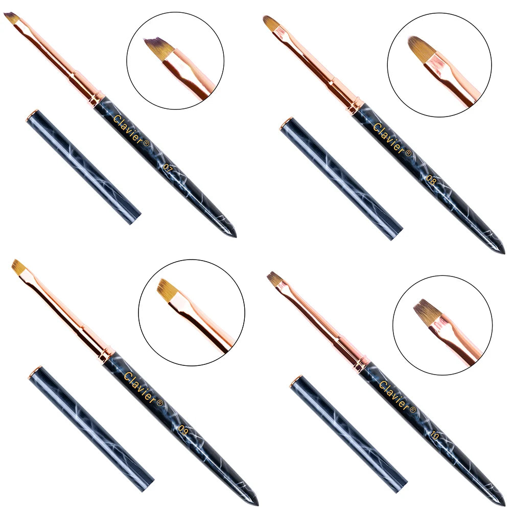 Nail Art Stripes Lines Pen DIY Painting Brush Liquid Powder Acrylic UV Gel Extension Builder Drawing Pen Manicure Tools