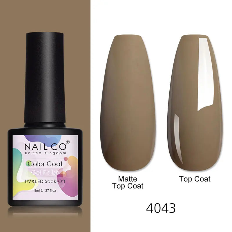 NAILCO 8ml Pink Red Colors Gel Nail Polish Nail Art Varnishes Gel Lacquer Coat LED Nails Manicure Design UV Gel Varnish Soak Off