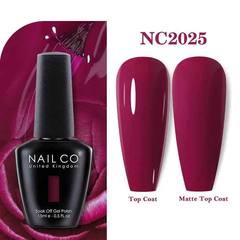 NAILCO 15ML Top coat Base coat Gel nail polish nails art Semi Permanent Lacquer Varnish Hybrid nail supplies for professionals