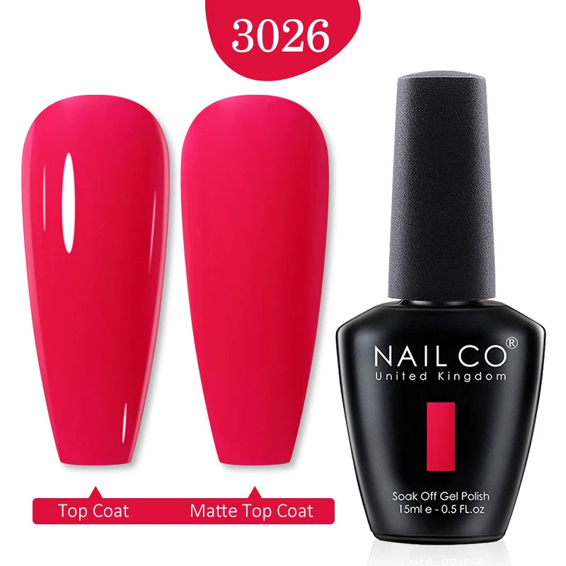 NAILCO Red Colors Series 15ML Nail Gel Polish Nail Supplies Semi Permanent For Nail  Art Manicure Soak Off LED UV Hybrid Varnish