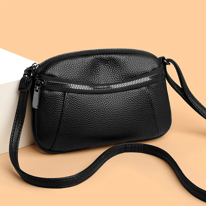 100% Cowhide New Luxury Small Handbags Brand Designer Genuine Women Crossbody Shoulder Bags Fashion Leisure Ladies Traveling Bag