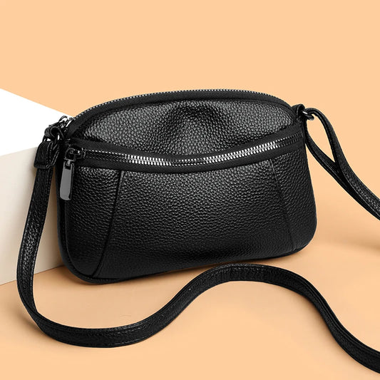 100% Cowhide New Luxury Small Handbags Brand Designer Genuine Women Crossbody Shoulder Bags Fashion Leisure Ladies Traveling Bag